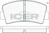 Комплект тормозных колодок, дисковый тормоз ICER 180106 (фото 1)