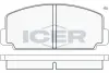 Комплект тормозных колодок, дисковый тормоз ICER 180107 (фото 1)