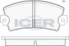 Комплект тормозных колодок, дисковый тормоз ICER 180139 (фото 1)