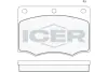 Комплект тормозных колодок, дисковый тормоз ICER 180259 (фото 1)
