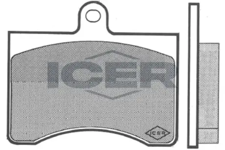 Комплект тормозных колодок, дисковый тормоз ICER 180268