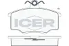 Комплект тормозных колодок, дисковый тормоз ICER 180318 (фото 1)