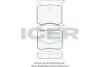 Комплект тормозных колодок, дисковый тормоз ICER 180328 (фото 1)