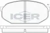 Комплект тормозных колодок, дисковый тормоз ICER 180401 (фото 1)