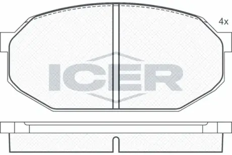 Комплект тормозных колодок, дисковый тормоз ICER 180401