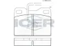 Комплект тормозных колодок, дисковый тормоз ICER 180408 (фото 1)