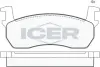 Комплект тормозных колодок, дисковый тормоз ICER 180424 (фото 1)