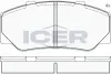 Комплект тормозных колодок, дисковый тормоз ICER 180472 (фото 1)