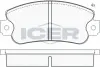 Комплект тормозных колодок, дисковый тормоз ICER 180474 (фото 1)