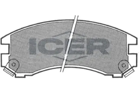 Комплект тормозных колодок, дисковый тормоз ICER 180647