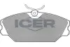 Комплект тормозных колодок, дисковый тормоз ICER 180669 (фото 1)