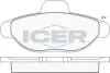 Комплект тормозных колодок, дисковый тормоз ICER 180923 (фото 1)