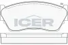 Комплект тормозных колодок, дисковый тормоз ICER 180937 (фото 1)