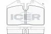 Комплект тормозных колодок, дисковый тормоз ICER 181036 (фото 1)