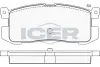 Комплект тормозных колодок, дисковый тормоз ICER 181160 (фото 1)