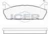 Комплект тормозных колодок, дисковый тормоз ICER 181186 (фото 1)
