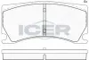 Комплект тормозных колодок, дисковый тормоз ICER 182041 (фото 1)