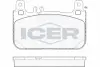 Комплект тормозных колодок, дисковый тормоз ICER 182173 (фото 1)