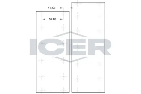 Комплект тормозных башмаков, барабанные тормоза ICER 21574200