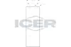 Комплект тормозных башмаков, барабанные тормоза ICER 21577500 (фото 1)