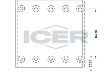 Комплект тормозных башмаков, барабанные тормоза ICER 21909490