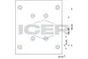 Комплект тормозных башмаков, барабанные тормоза ICER 21918700 (фото 1)