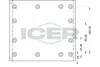 Комплект тормозных башмаков, барабанные тормоза ICER 21938400 (фото 1)