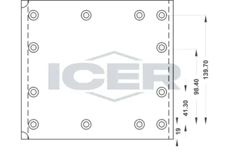 Комплект тормозных башмаков, барабанные тормоза ICER 21938400