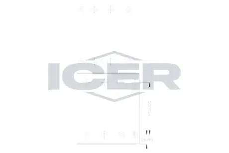 Комплект тормозных башмаков, барабанные тормоза ICER 21947700