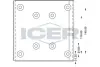 Комплект тормозных башмаков, барабанные тормоза ICER 21948700 (фото 1)