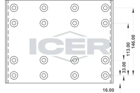 Комплект тормозных башмаков, барабанные тормоза ICER 21993100