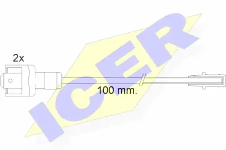 Сигнализатор, износ тормозных колодок ICER 610010EC