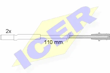 Сигнализатор, износ тормозных колодок ICER 610016EC