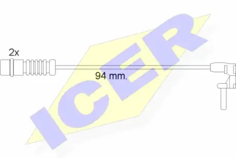 Сигнализатор, износ тормозных колодок ICER 610056EC
