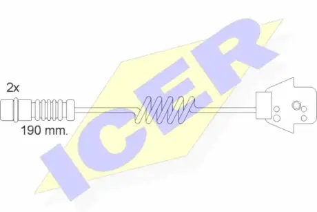 Сигнализатор, износ тормозных колодок ICER 610057EC