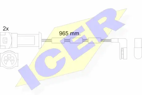 Сигнализатор, износ тормозных колодок ICER 610068EC