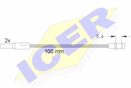 Сигнализатор, износ тормозных колодок ICER 610085EC