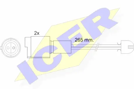 Сигнализатор, износ тормозных колодок ICER 610089EC