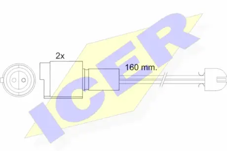 Сигнализатор, износ тормозных колодок ICER 610090EC