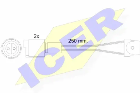 Сигнализатор, износ тормозных колодок ICER 610091EC