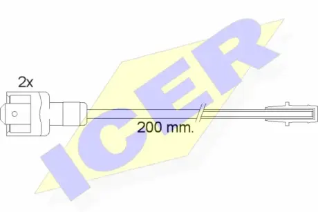 Сигнализатор, износ тормозных колодок ICER 610117EC