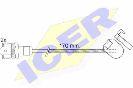 Сигнализатор, износ тормозных колодок ICER 610129EC