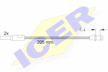 Сигнализатор, износ тормозных колодок ICER 610185EC