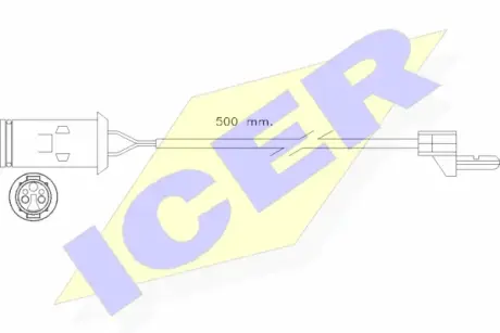 Сигнализатор, износ тормозных колодок ICER 610222EC