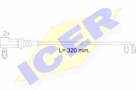 Сигнализатор, износ тормозных колодок ICER 610223EC
