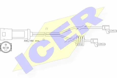 Сигнализатор, износ тормозных колодок ICER 610234EC