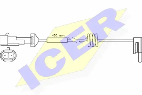 Сигнализатор, износ тормозных колодок ICER 610235EC