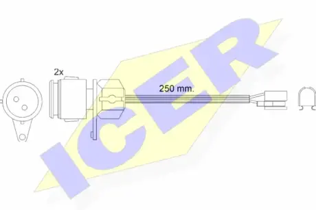 Сигнализатор, износ тормозных колодок ICER 610237EC