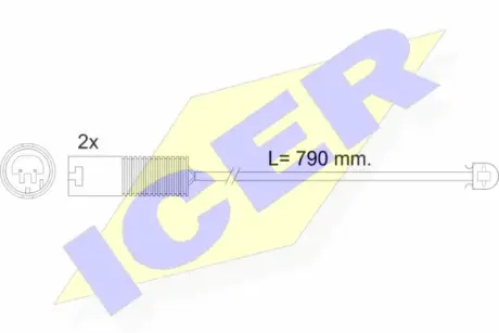 Сигнализатор, износ тормозных колодок ICER 610240EC