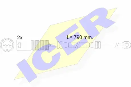 Сигнализатор, износ тормозных колодок ICER 610242EC